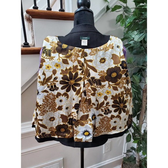 J.Crew Women Black 100% Cotton 3/4 Sleeve Buttons Front Casual Jacket Blazer 8 - Picture 9 of 11